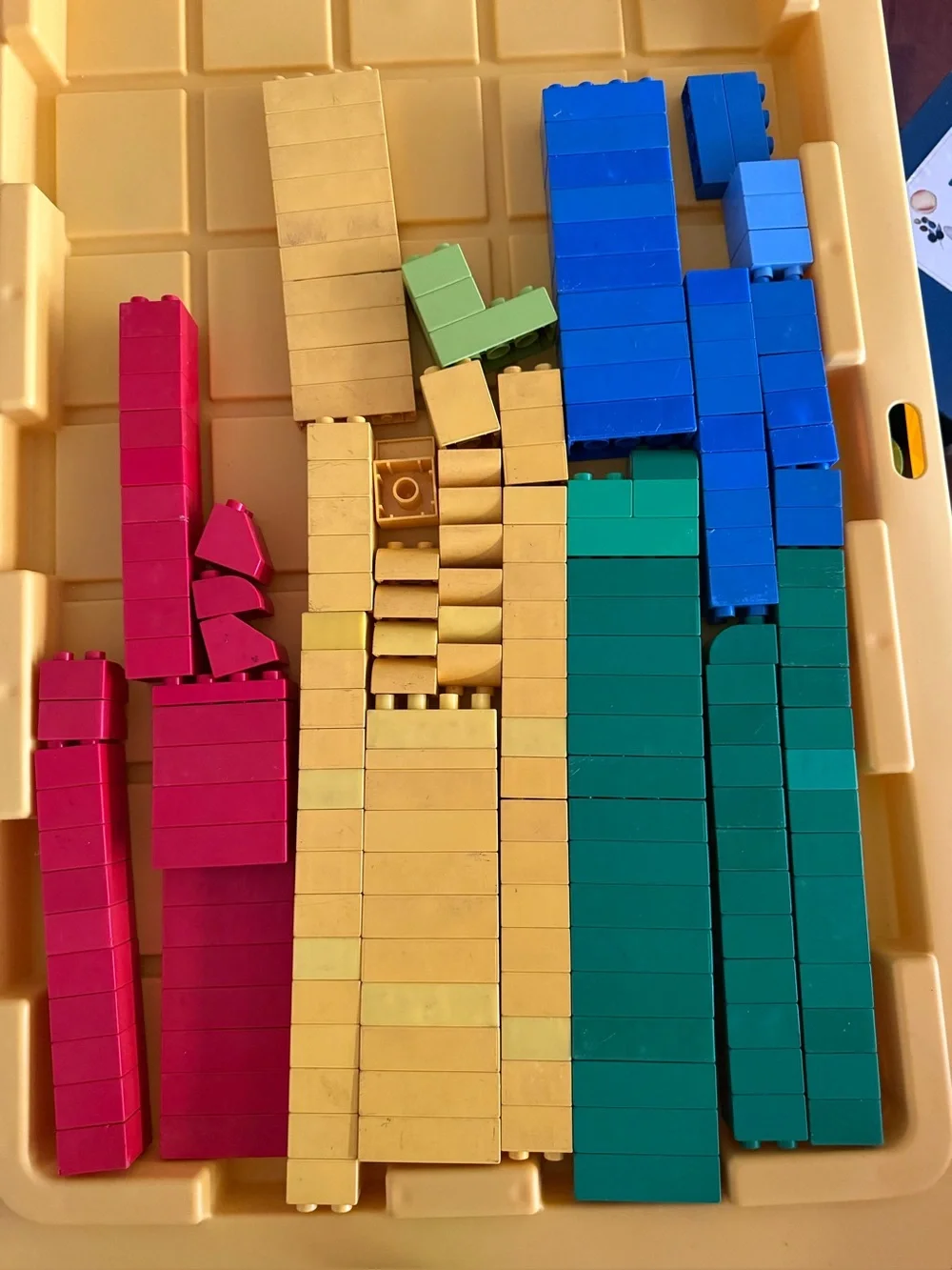 3 pounds of LEGO DUPLO piece set with assorted colors and shapes